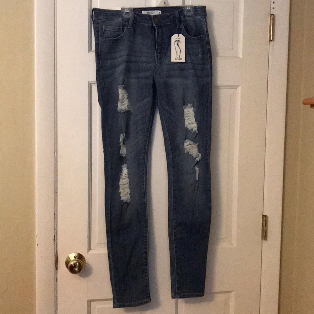 Cello distressed skinny jeans
